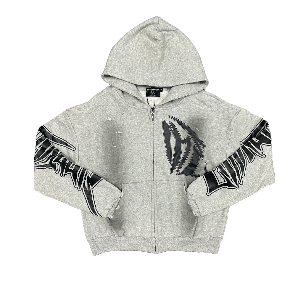 Mixed Emotion Grey “Faded” Hoodie