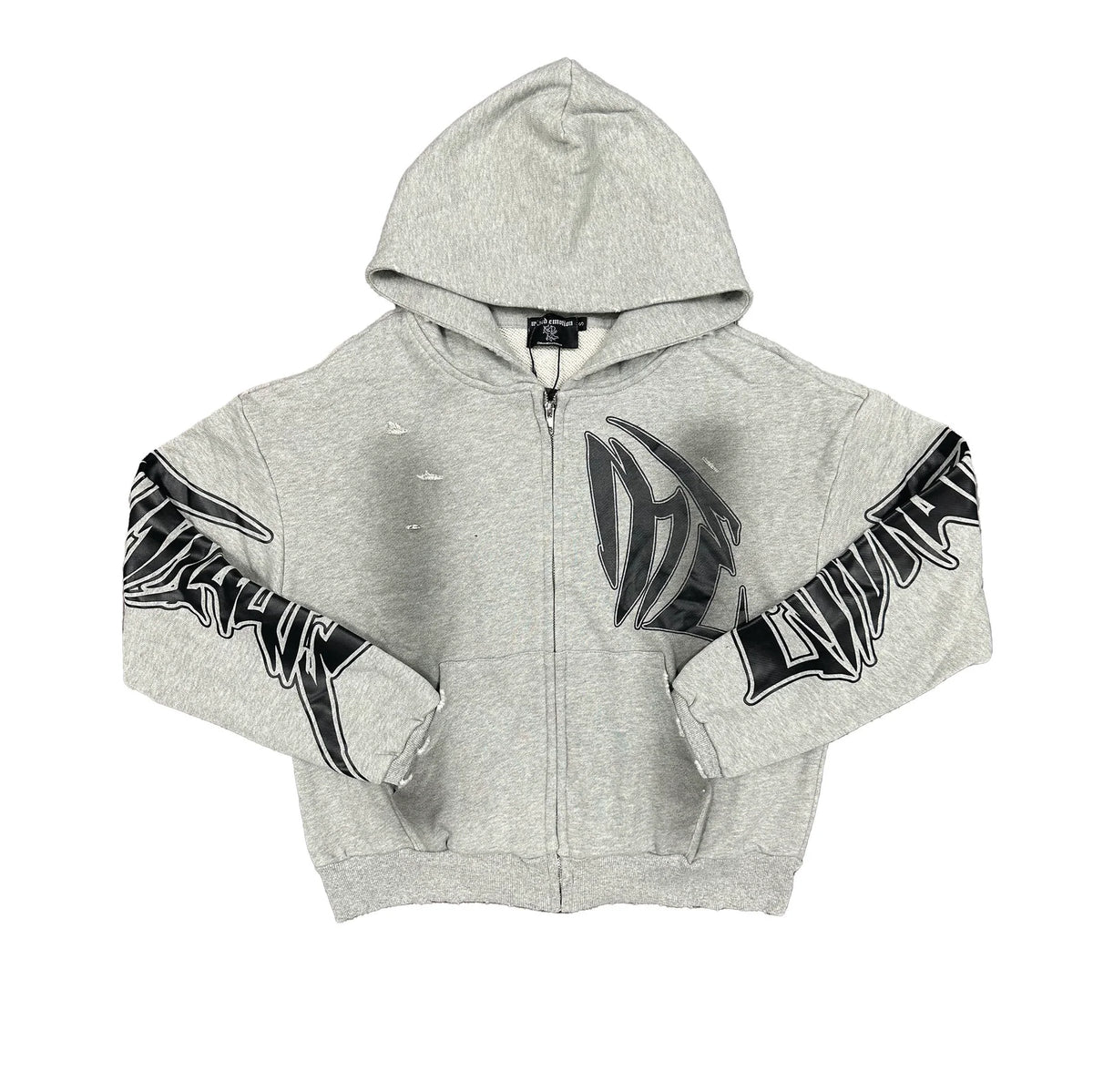 Mixed Emotion Grey “Faded” Hoodie