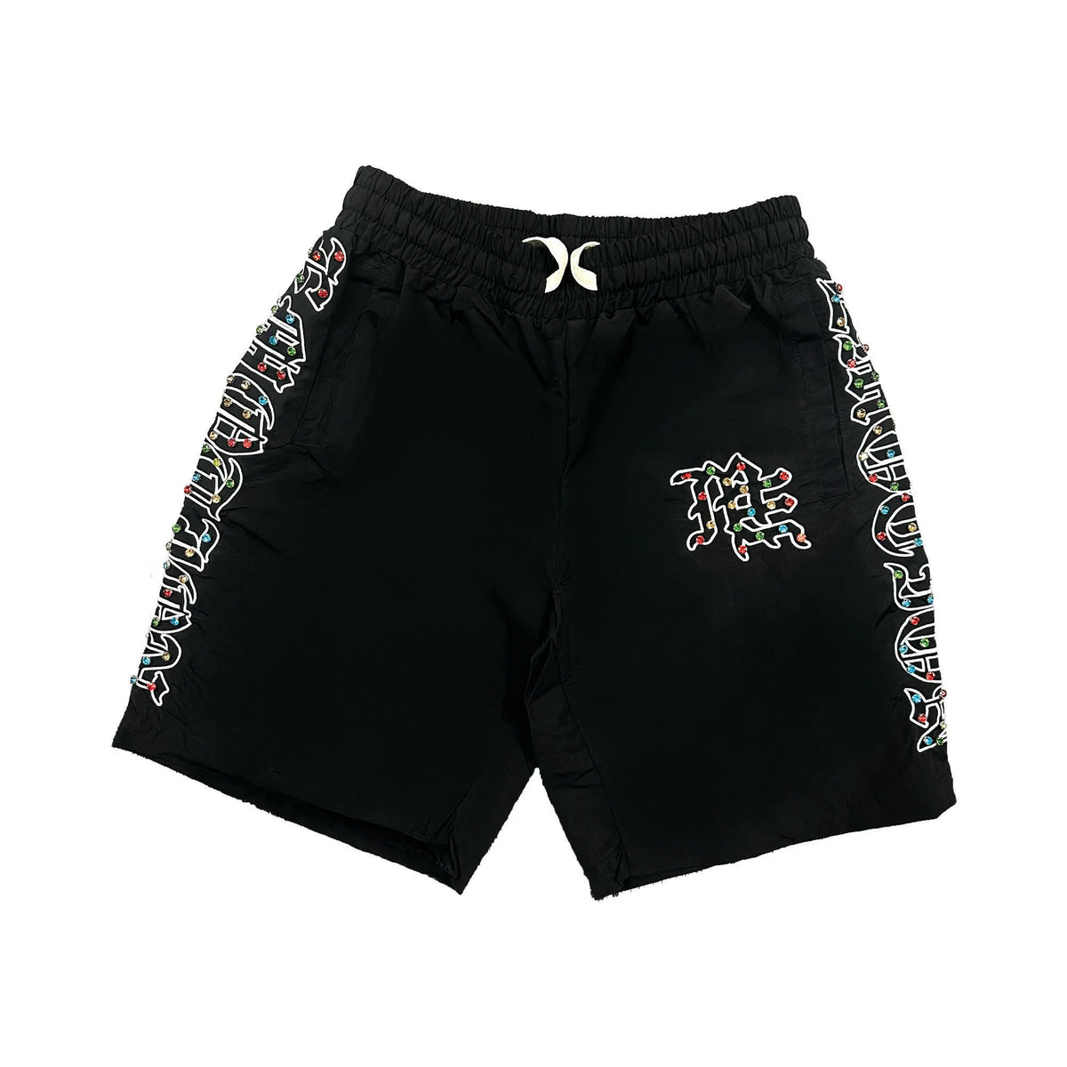 Mixed Emotion ME Nylon Rhinestone Shorts