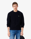 Lacoste Wool Crew Neck Sweater `Navy Blue`