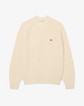 Lacoste Wool Crew Neck Sweater `Cream`