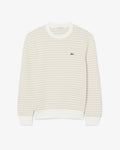 Lacoste Cotton Striped Sweater `Beige / Gris Clair / Blanc`