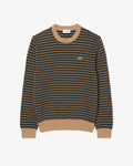 Lacoste Cotton Striped Sweater `Black / White / Grey`