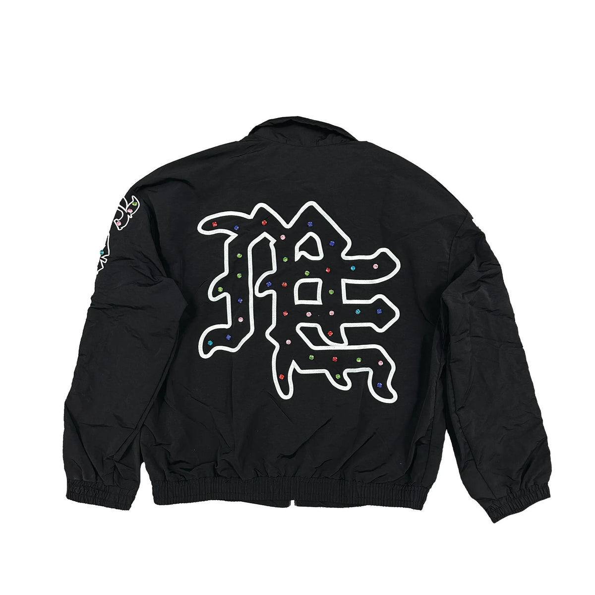 Mixed Emotion ME Rhinestone Nylon Jacket