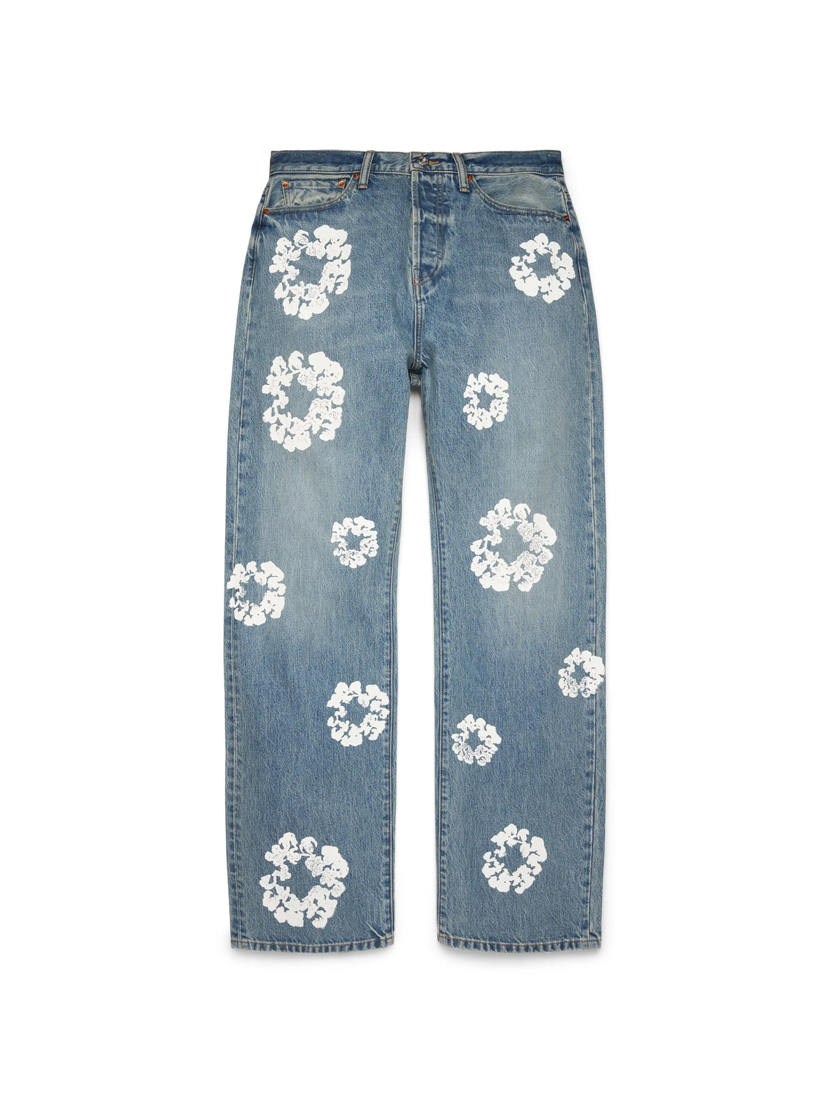 Denim Tears Baggy Cotton Wreath Denim `Pant Light Wash`