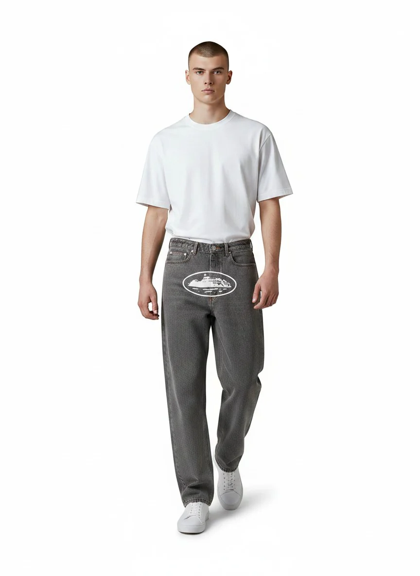 Corteiz Island Baggy Jeans ´Light Grey´