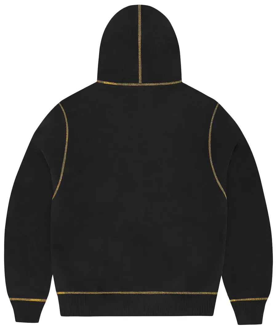 Corteiz Alcatraz Contrast Hoodie 'Black/Yellow'