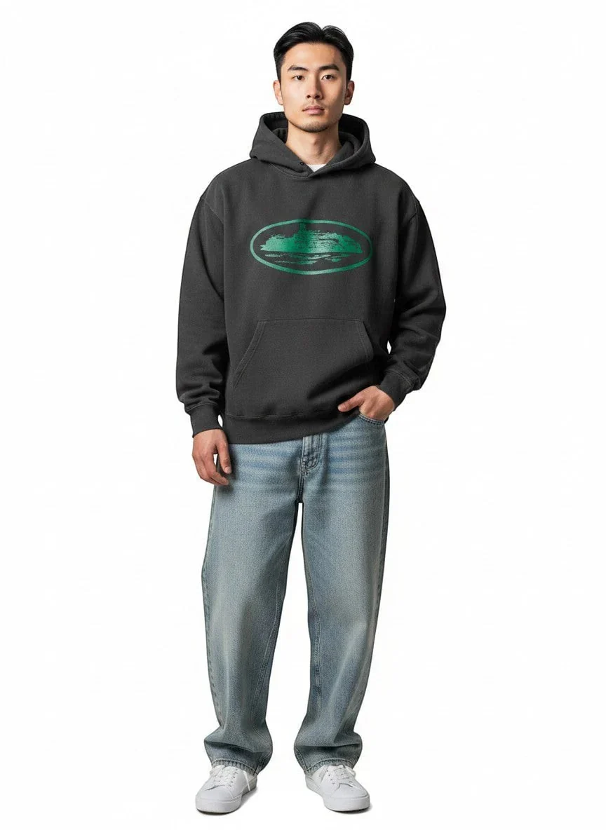 Corteiz Alcatraz Hoodie ´Black & Green´
