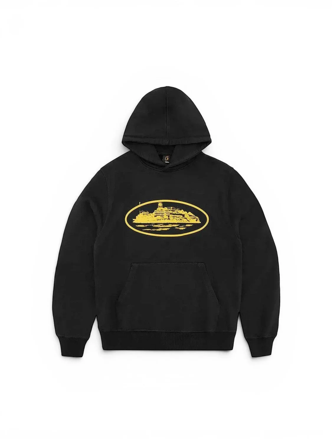 Corteiz Alcatraz Hoodie V2 'Black/Yellow'