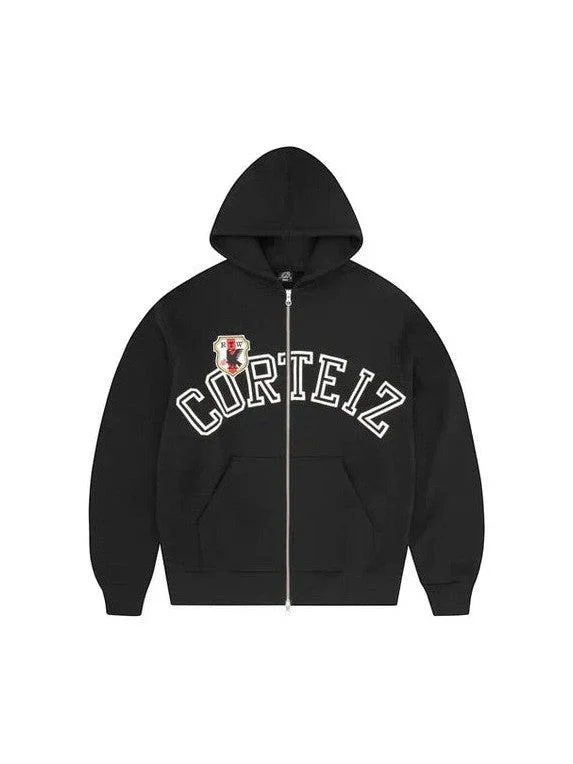 Corteiz Arch Shield Zip Hoodie ´Black´