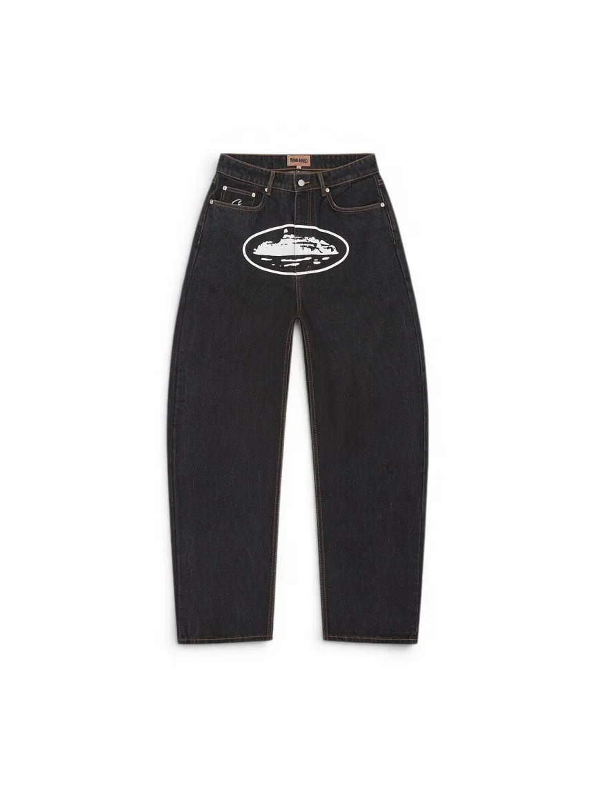 Corteiz Island Baggy Jeans ´Washed Black´