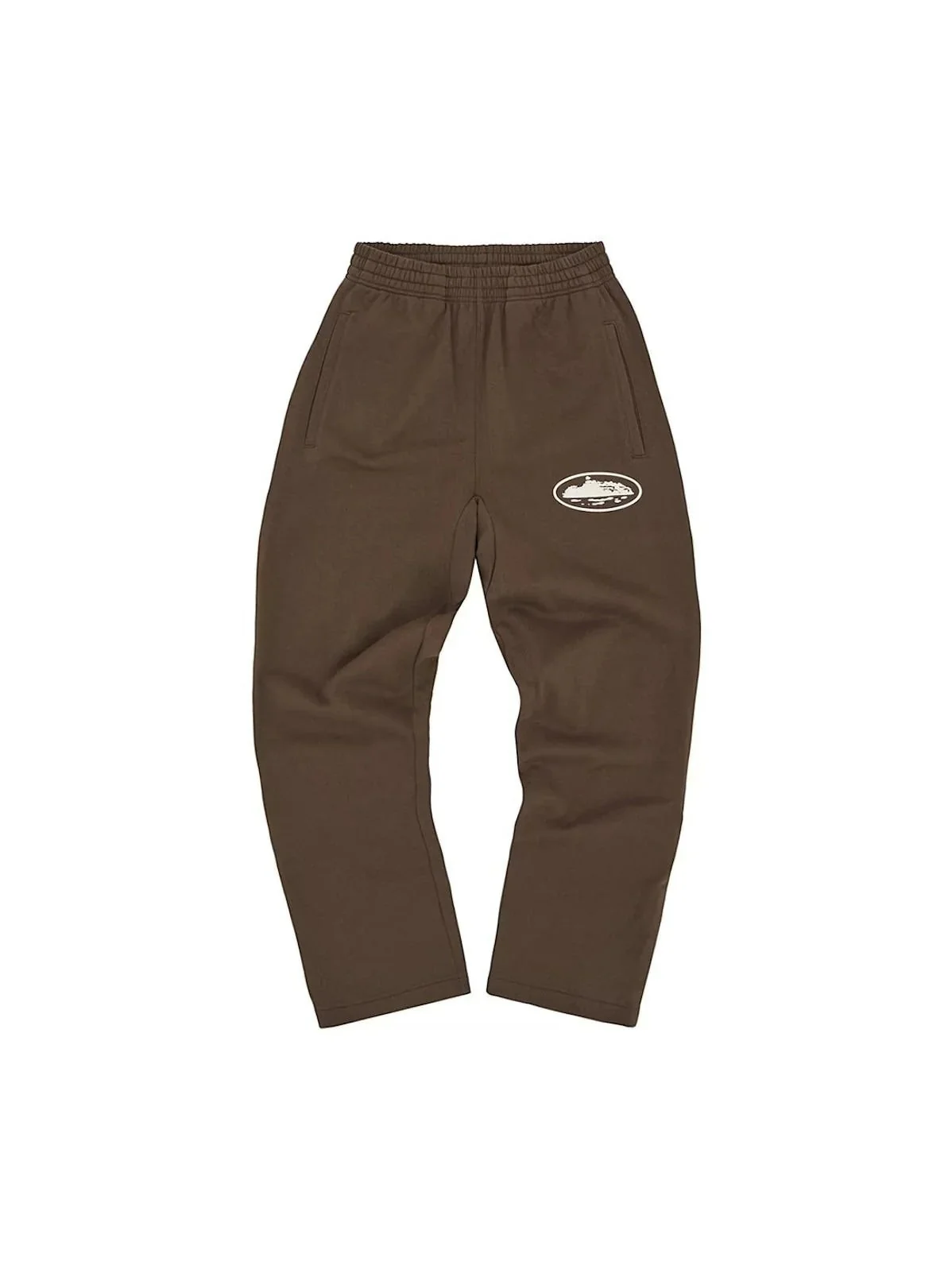 Corteiz Island Puff ´Print Open Hem Pant Brown´