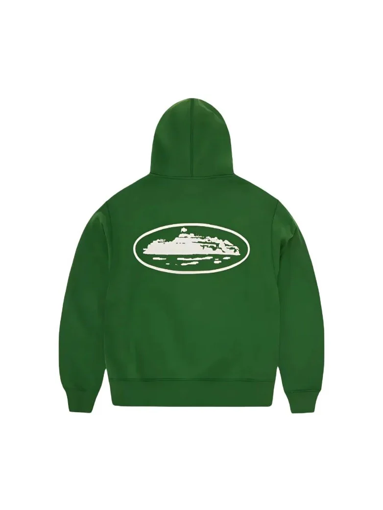 Corteiz Island Puff Print Zip Hoodie ´Green´