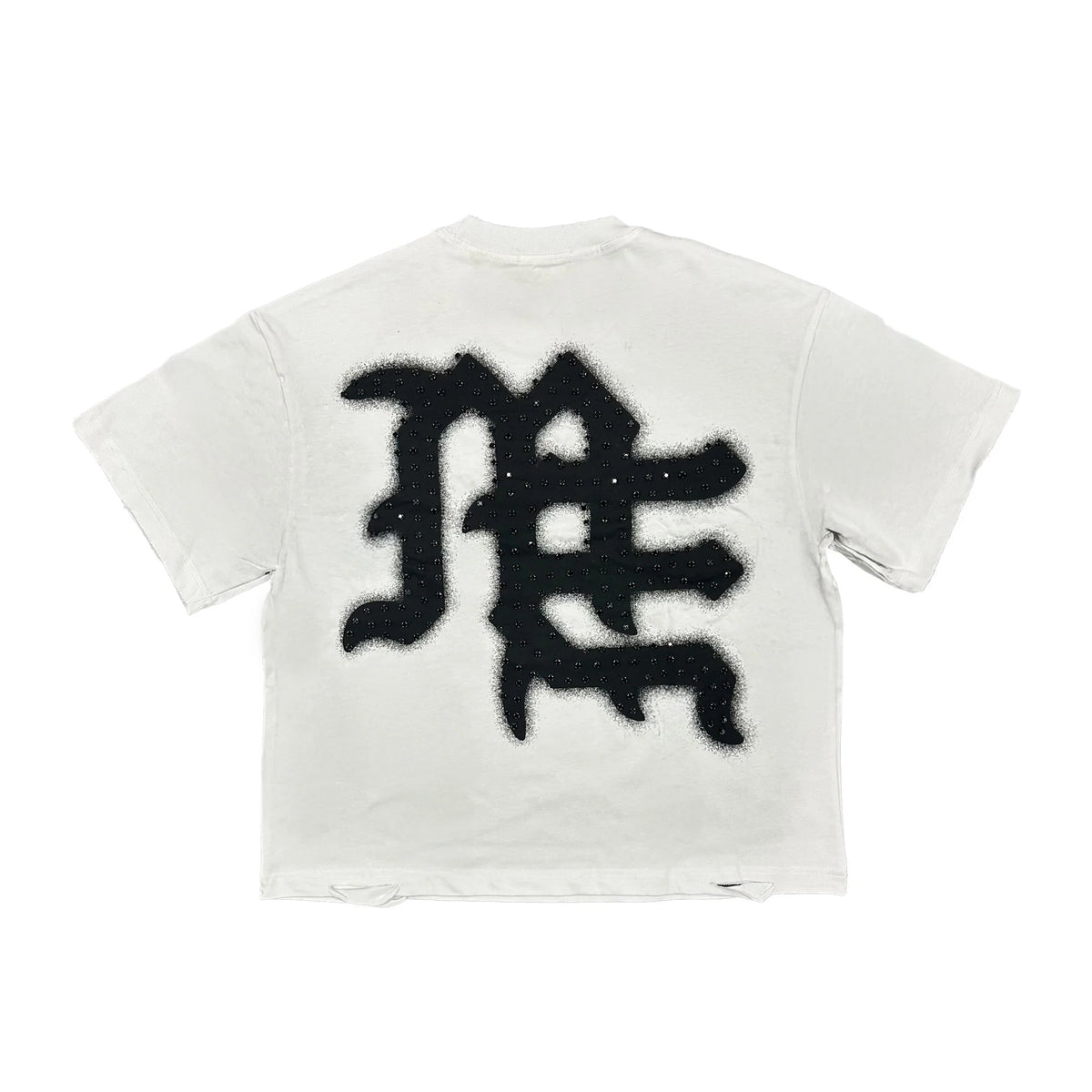 Mixed Emotion White End Rhinestone Tee