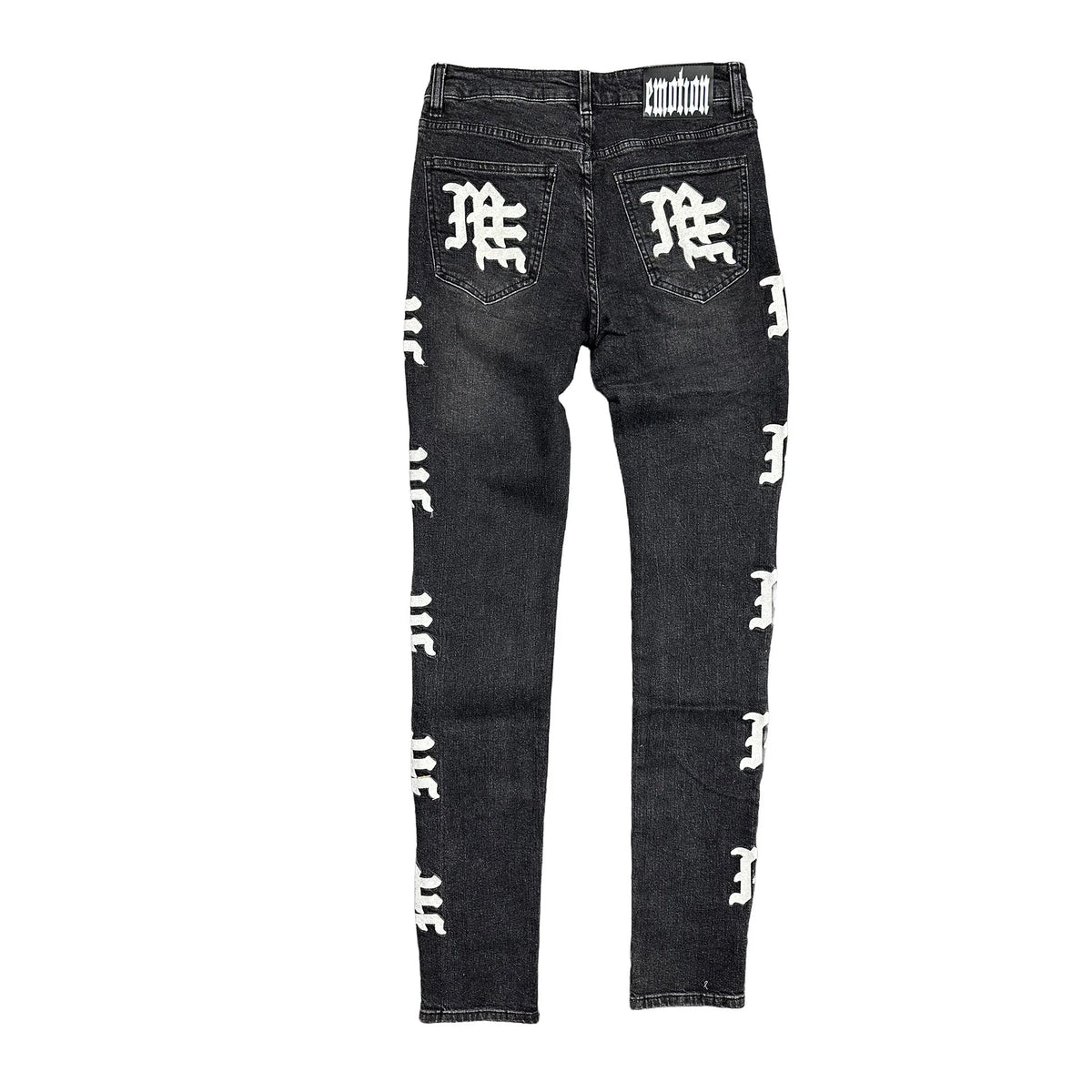 Mixed Emotion Monogram Denim Black Wash