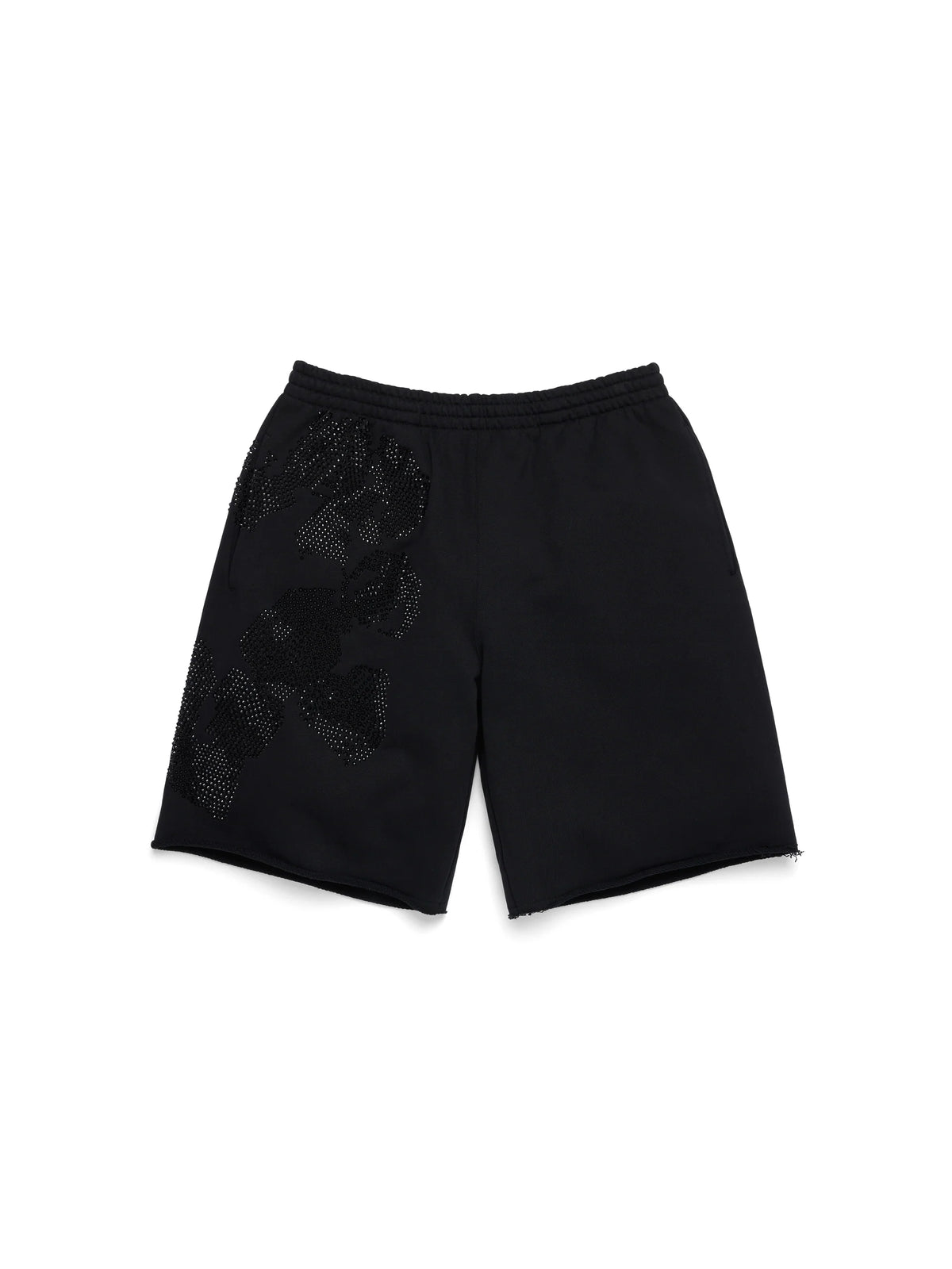 Denim Tears Biggie Rhinestone Cotton Wreath Sweatshort `Black`