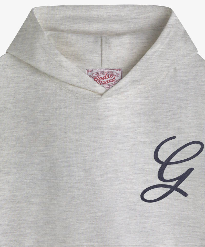 Fake Gods ´Love Script Hoodie Light Grey´