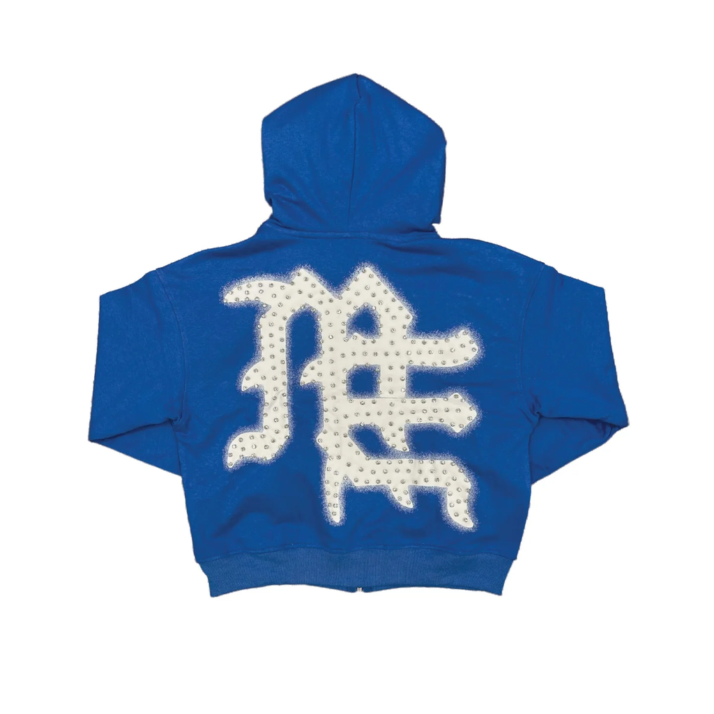 Mixed Emotions Blue ´END´ Rhinestone Zip Hoodie