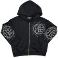 Mixed Emotions ´Eclipse Rhinestone Black Zip Hoodie´
