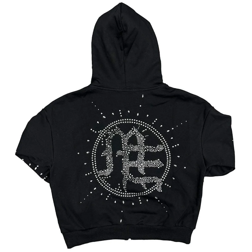 Mixed Emotions ´Eclipse Rhinestone Black Zip Hoodie´