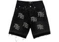 Mixed Emotions ME ´Rhinestone Denim Shorts Black´