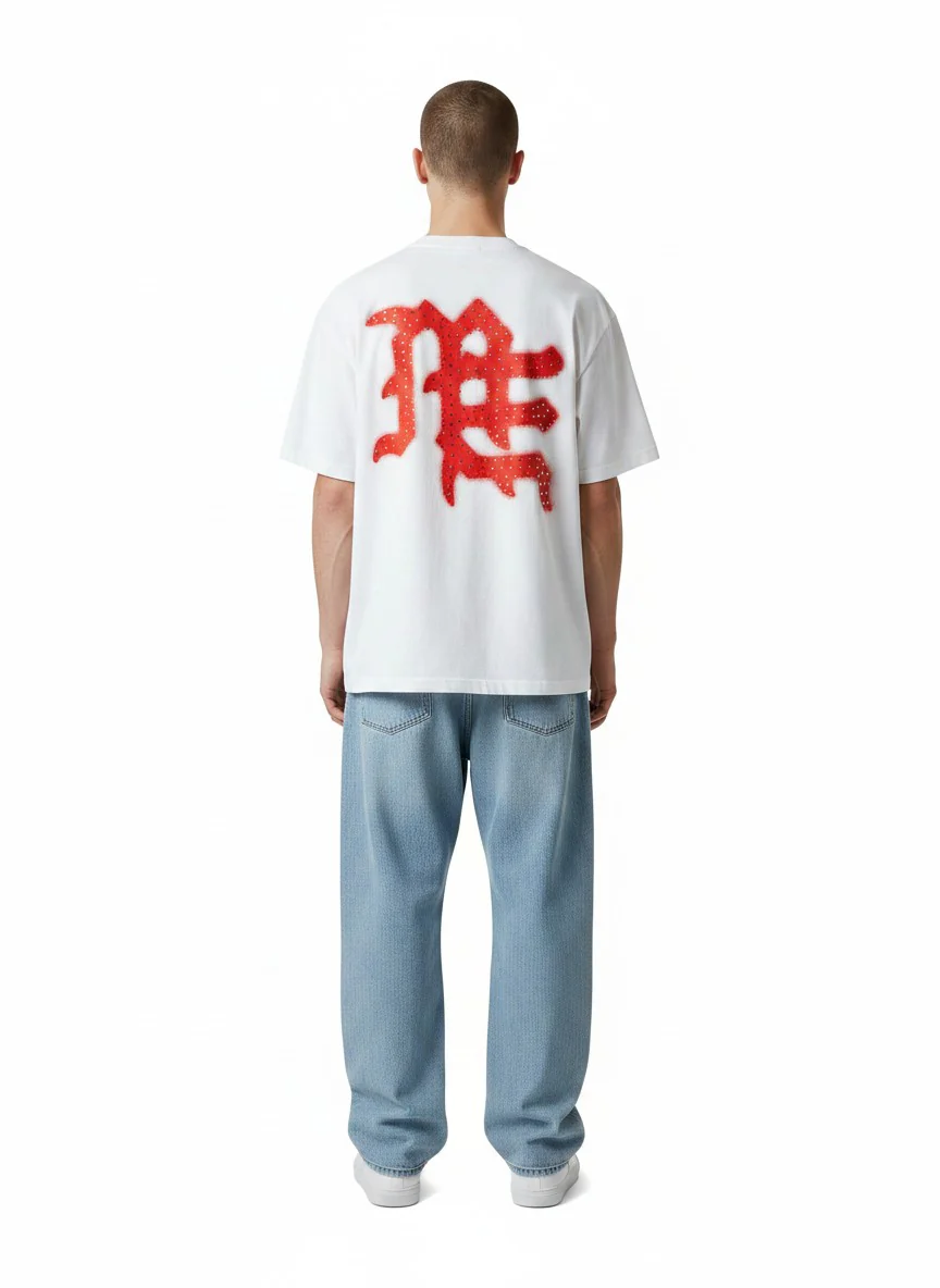 Mixed Emotions ´Red End Rhinestone Tee´