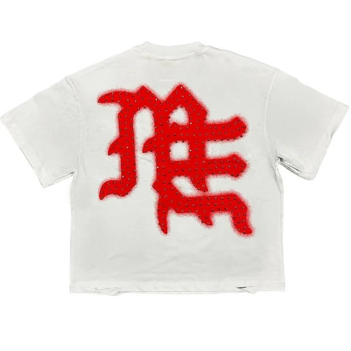 Mixed Emotions ´Red End Rhinestone Tee´