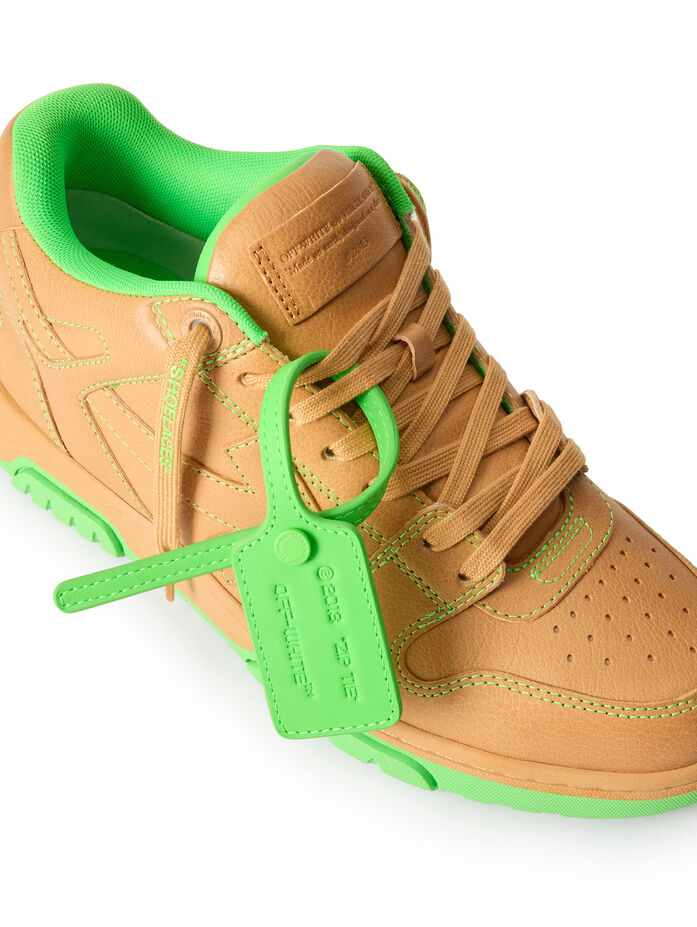 Off-White Out Of Office `SADDLE BRN/GREEN`