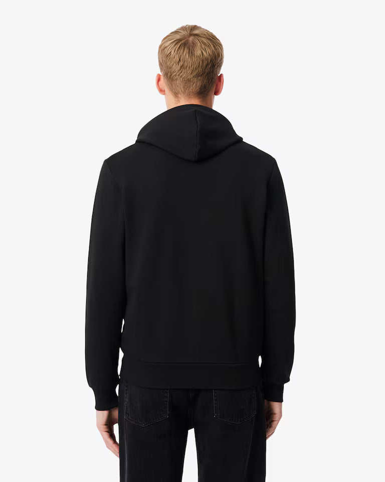 Lacoste Classic Fit Zip-Up Fleece Sweatshirt `Black`