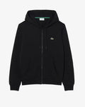Lacoste Classic Fit Zip-Up Fleece Sweatshirt `Black`