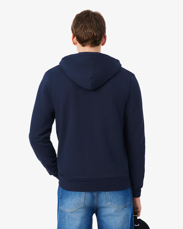 Lacoste Classic Fit Zip-Up Fleece Sweatshirt `Navy Blue`