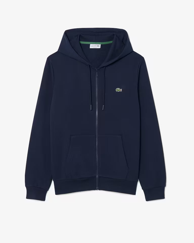 Lacoste Classic Fit Zip-Up Fleece Sweatshirt `Navy Blue`
