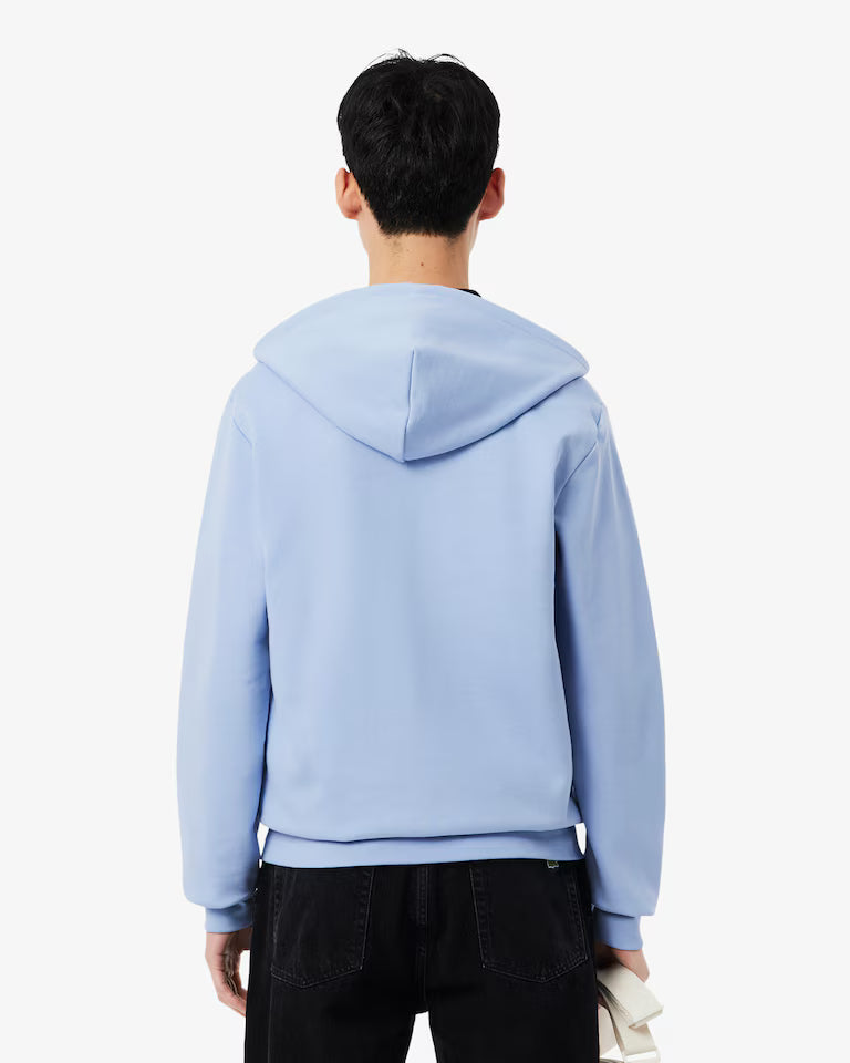 Lacoste Classic Fit Zip-Up Fleece Sweatshirt `Light Blue`