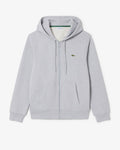 Lacoste Classic Fit Zip-Up Fleece Sweatshirt `Grey Chine`