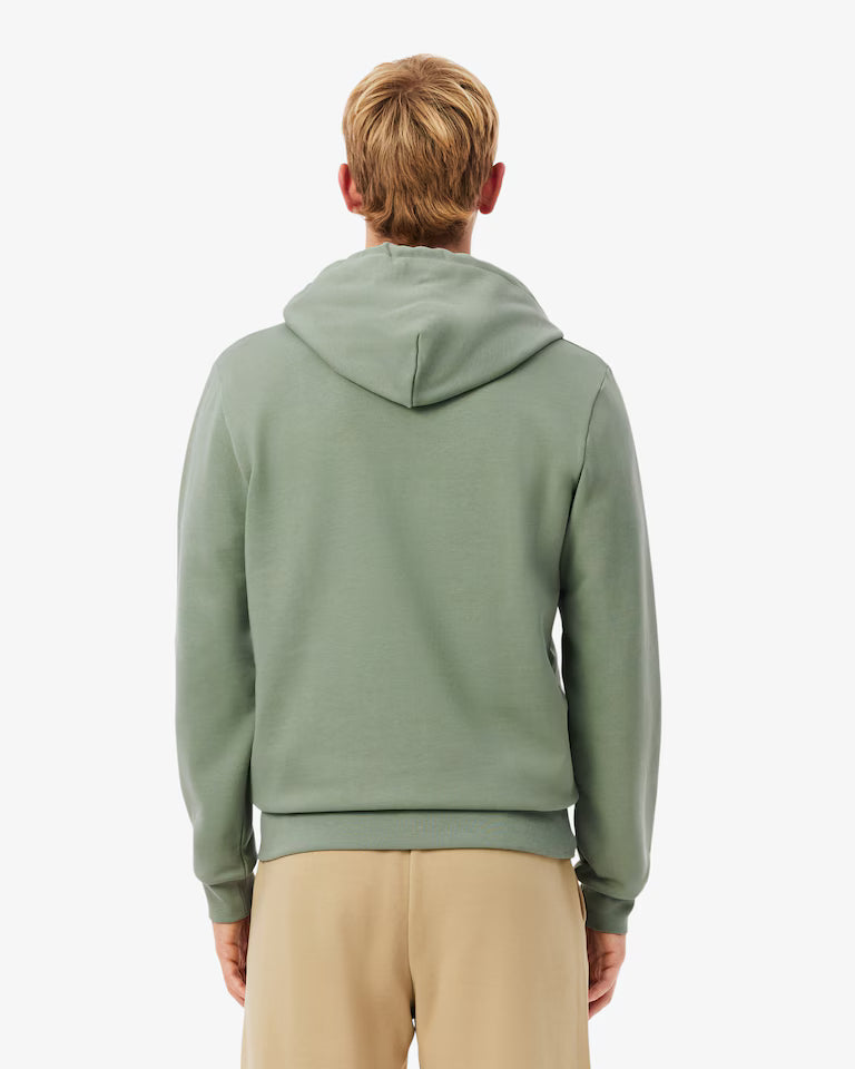 Lacoste Classic Fit Zip-Up Fleece Sweatshirt `Green`