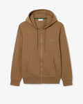 Lacoste Classic Fit Zip-Up Fleece Sweatshirt `Brown`