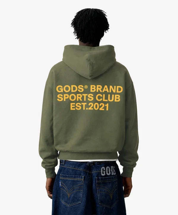 Fake Gods ´Sports Club Hoodie Military Green'