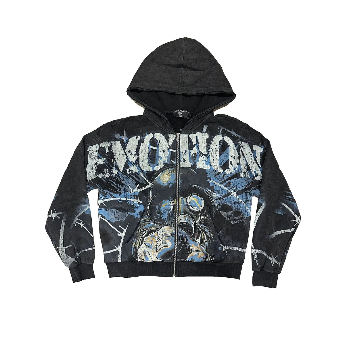 Mixed Emotion Acid Black Hoodie