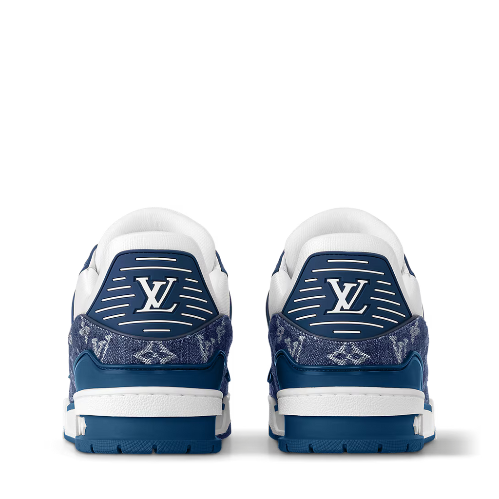 Louis Vuitton Trainer `White Blue Monogram`