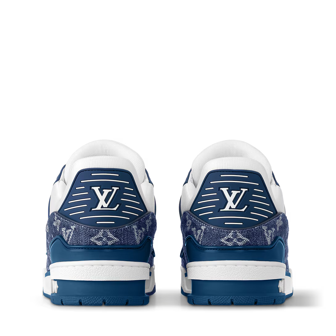 Louis Vuitton Trainer `White Blue Monogram`
