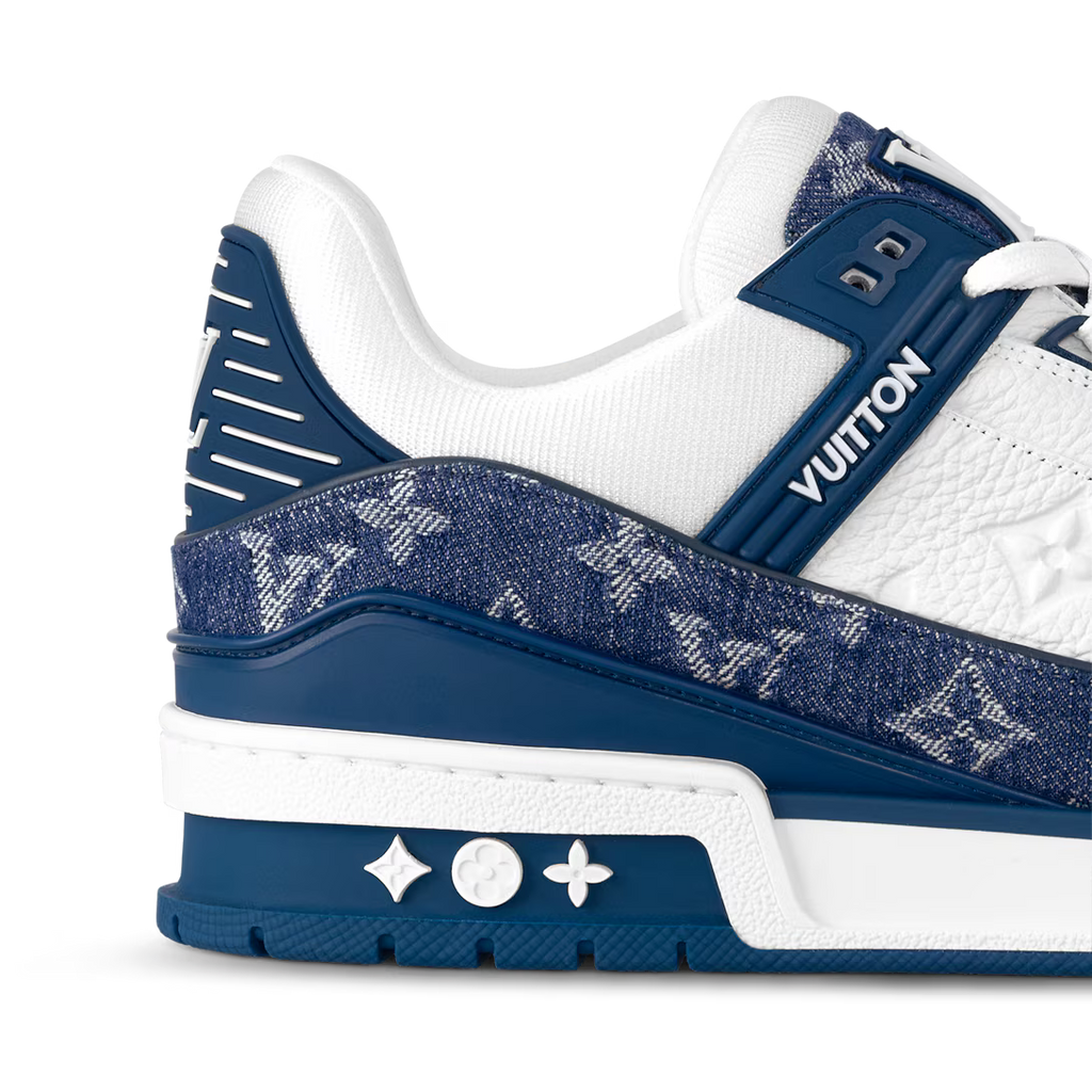 Louis Vuitton Trainer `White Blue Monogram`