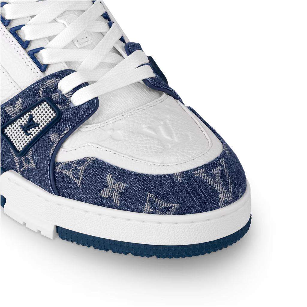 Louis Vuitton Trainer `White Blue Monogram`