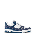 Louis Vuitton Trainer `White Blue Monogram`
