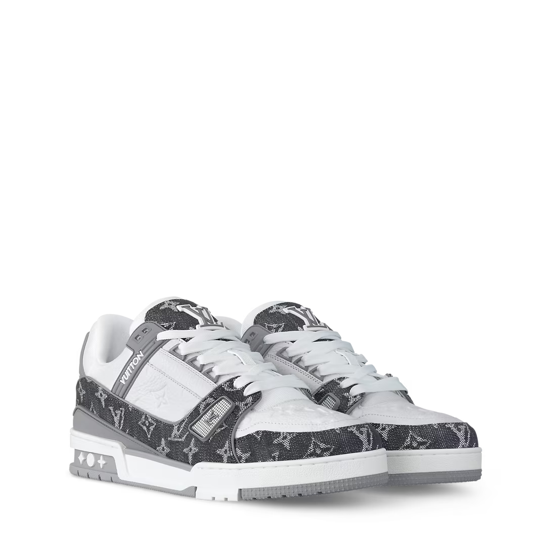 Louis Vuitton Trainer `White Grey Monogram`