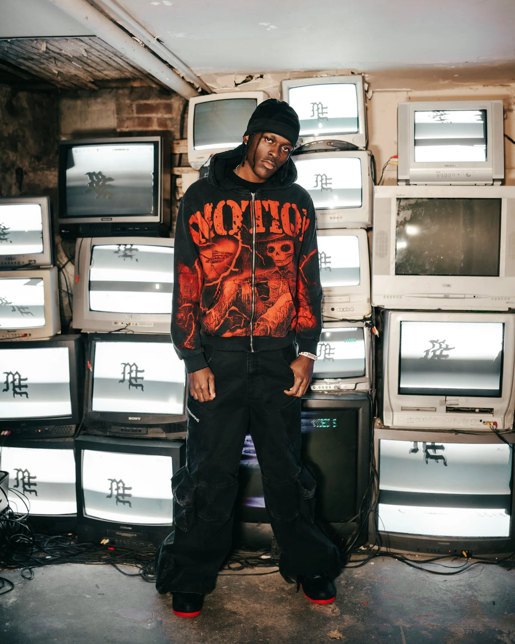 Mixed Emotion Acid Wash “Deserted” Hoodie