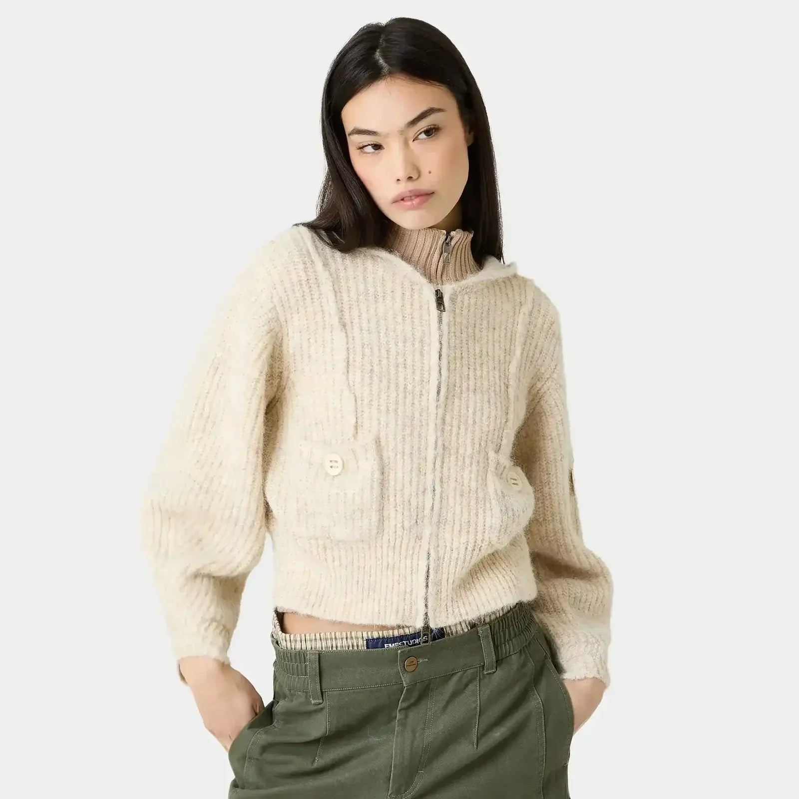 Eme Studios ´Zoe Off Sand´ Zipper Knit